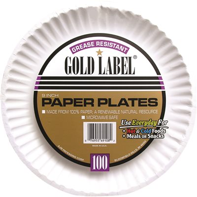 9" Paper Plate
