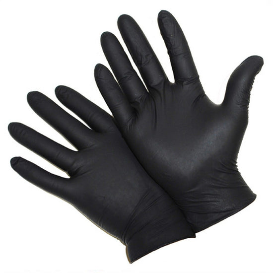 Black Nitrile Exam Gloves are a synthetic glove that is used in the childcare, food, automotive and many other industries. 