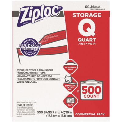Quart Ziploc Storage Bag